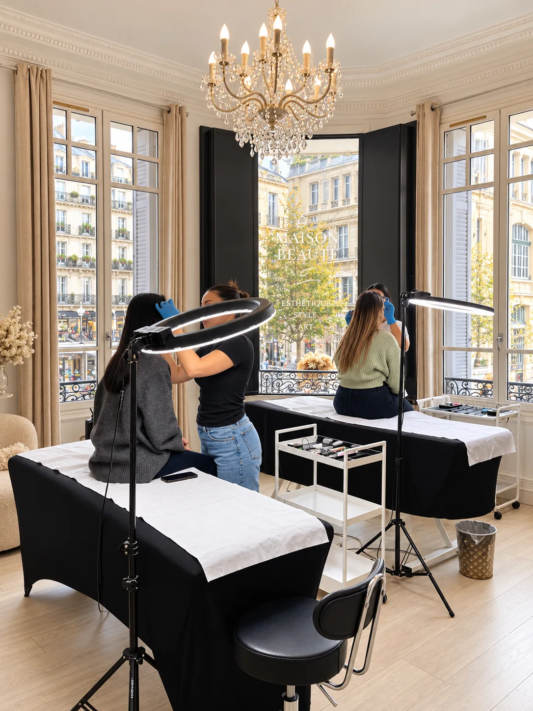 Séance de pratique dans l’espace de formation Maison Beauté by Aoitef